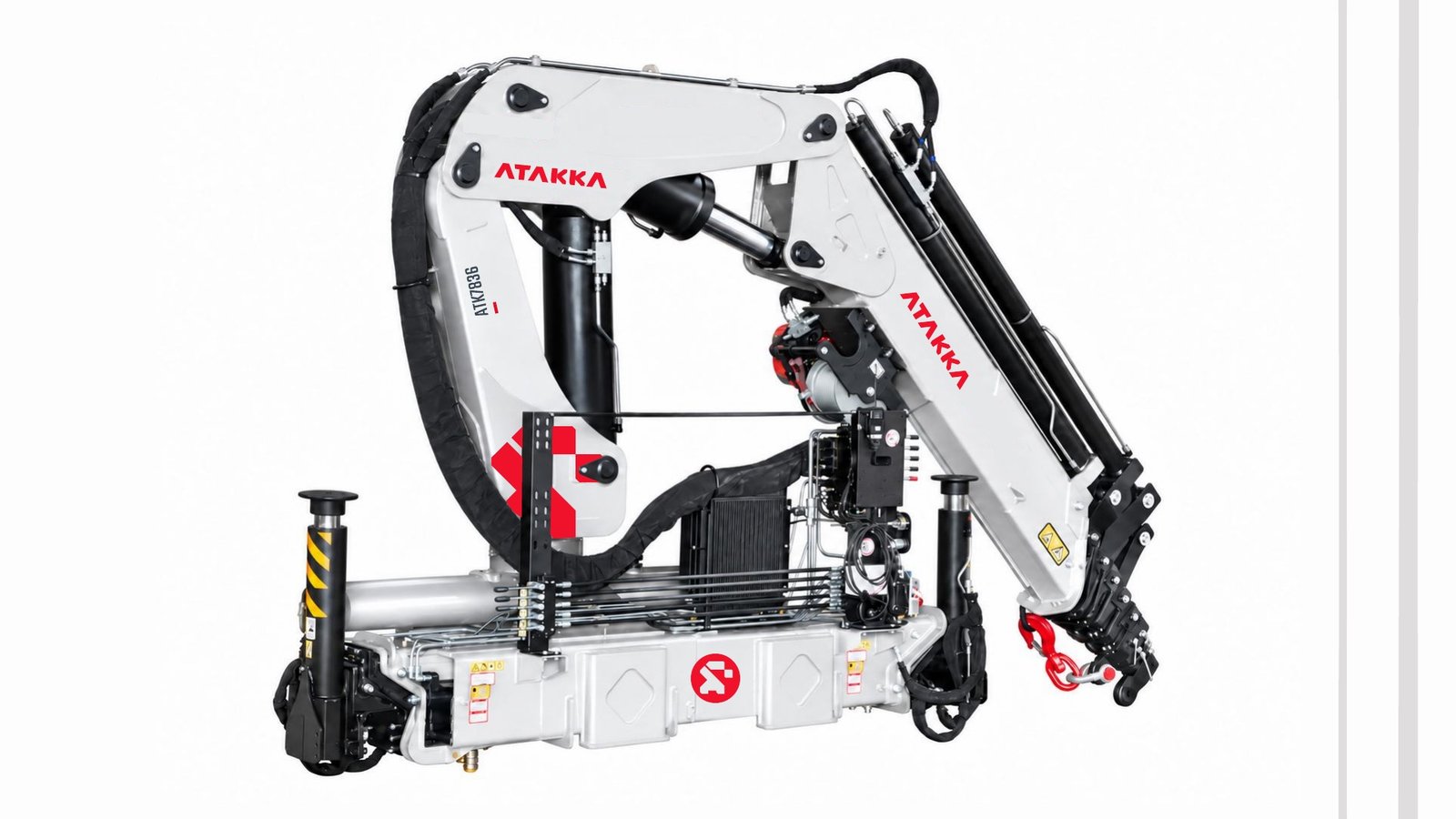 Guindaste articulado com aplicação da marca ATAKKA